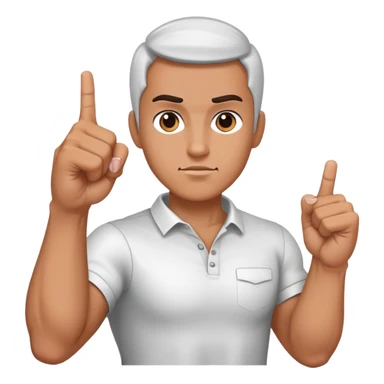 Стальной кулак, поднимает два пальца вверх мизинец и указательный. sticker