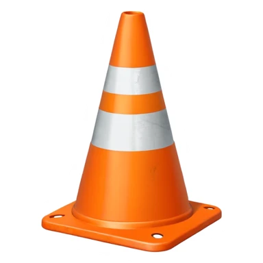 Cono naranja obra construcción  sticker