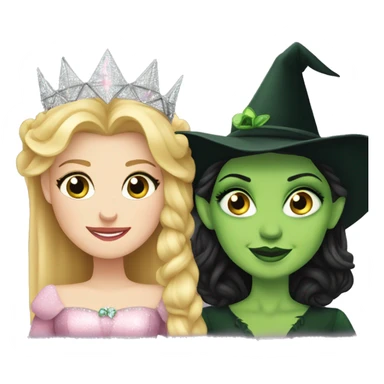 Glinda and elphaba from Wicked together sticker