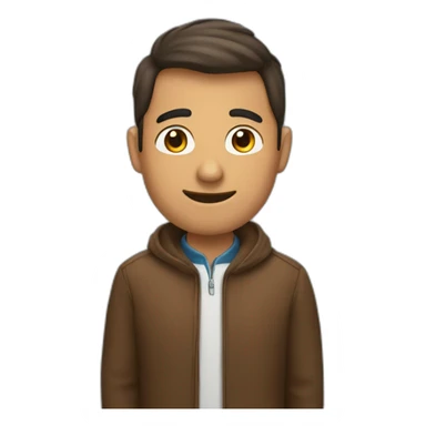 Un homme brun qui sourit  sticker