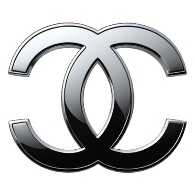 Chanel sport logo chrome glossy sticker