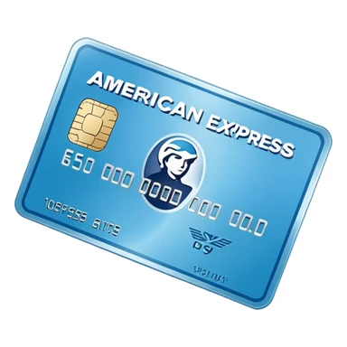 Light blue American Express card, aesthetic sticker