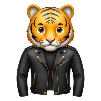 tiger in stylish leather jacket sticker