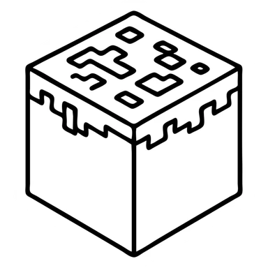 Make the Minecraft block a 3D icon style sticker