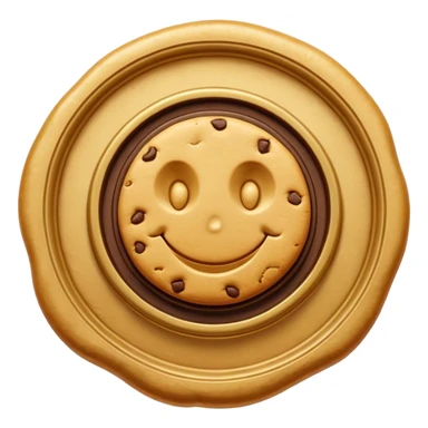 Cookie on a wax seal sticker
