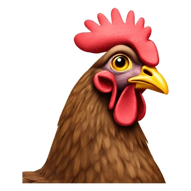 una gallina con peluca sticker