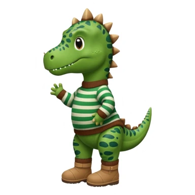Dinosaur wearing uggs and and a sweater  sticker