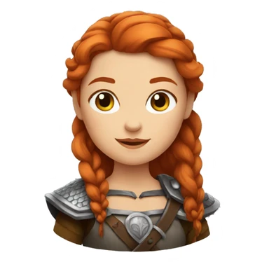 redhead girl viking sticker