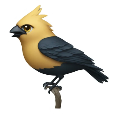 bird black canary head sticker