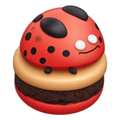ladybug macaron sticker