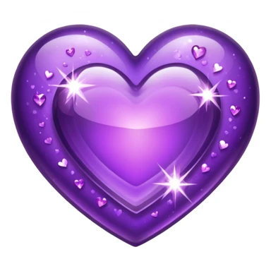 Sparkles Purple Heart  sticker