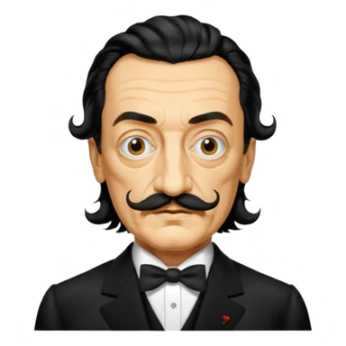 Fais-moi un masque de Salvador Dali d'une manière réaliste, la même série que La Casa de Papel sticker