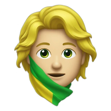 Drapeau bleu vert jaune comme celui du rif sticker