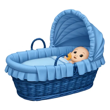 blue baby bassinet sticker