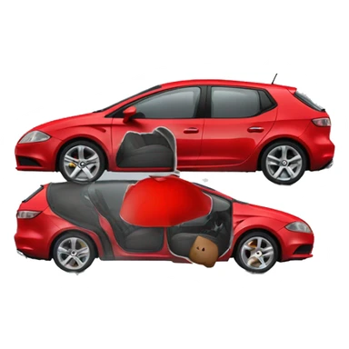 a red seat leon 2007 1.9 tdi coming at speed sticker