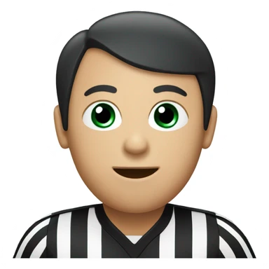 referee with red whistle sticker