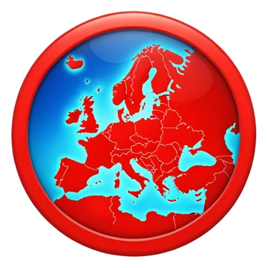 Europe map point  sticker