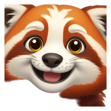 Red panda smiling sticker