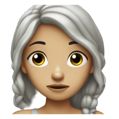 a sad mermaid sticker