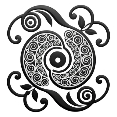 Unity Māori koru design at top sticker