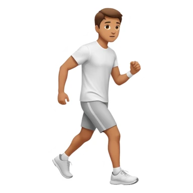 hombre caminando haciendo ejercicios con camisa sticker