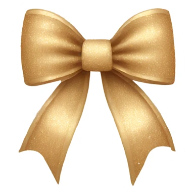 Glittery beige bow  sticker