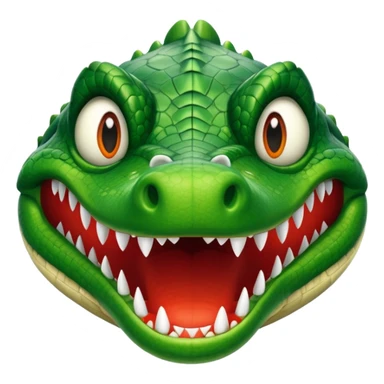 Un avion con cabina de cara de cocodrilo sticker