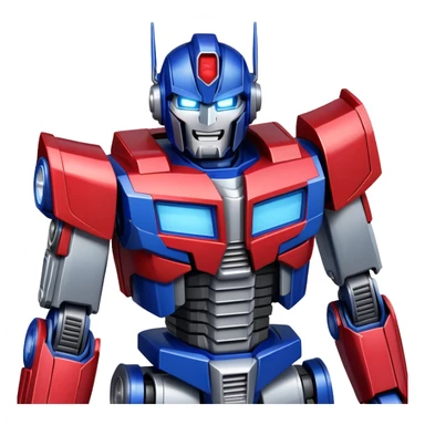 Optimus Prime robot from Transformers laughing sticker
