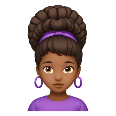 black girl kid with Bouffant sticker