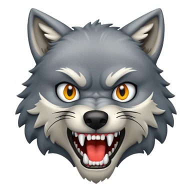 Wolf snarling sticker