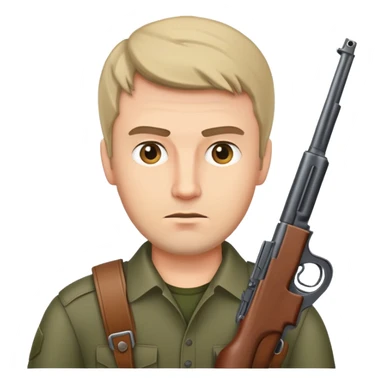 man with gun at his head sticker