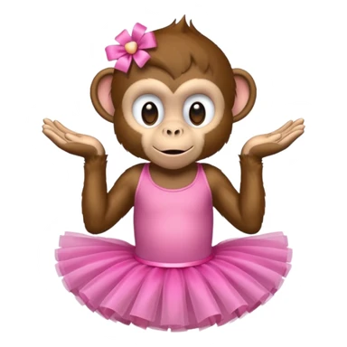 Monkey wearing a pink tutu sticker