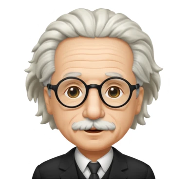 Einstein guiñando un ojo con gafas negras sticker