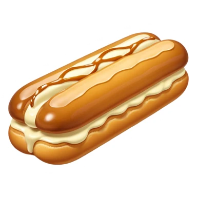  éclair with creaming butterscotch melting  sticker
