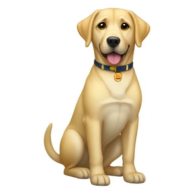 yellow lab dog wearing pants sticker