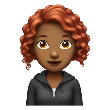 Girl with bordeaux hair sticker