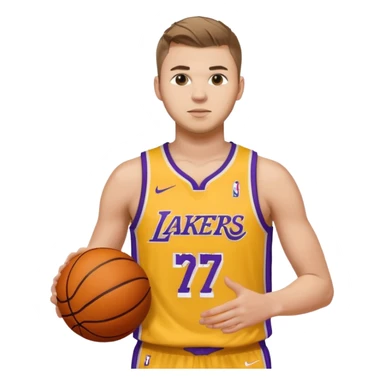Luka Doncic LA Lakers shirt number 77 sticker