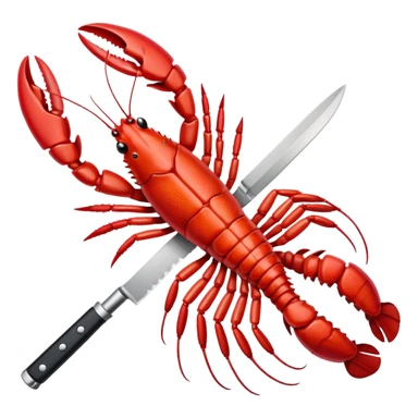 a knife with a pink ribbcrayfish broilon bow sticker