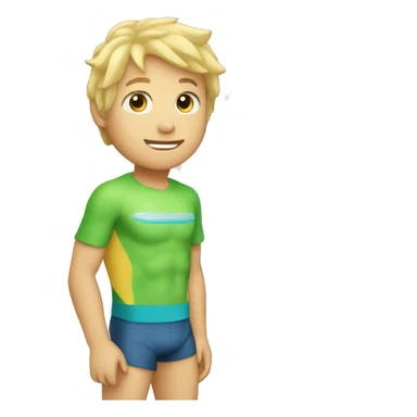 Blond boy with blue eyes, surfer from Saquarema named Jô Saquarema sticker
