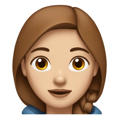 Woman brown hair blue eyes with Husky Copper beige  sticker