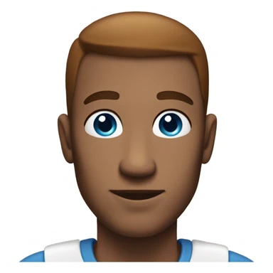 Read head man blue eyes clean shaven with a big forehead  sticker