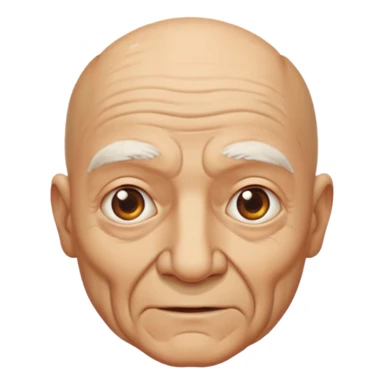 Old man bald sticker