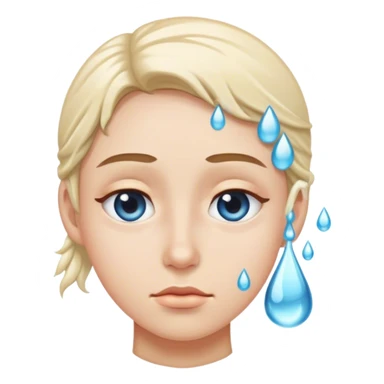 Watery eyes side eye sticker