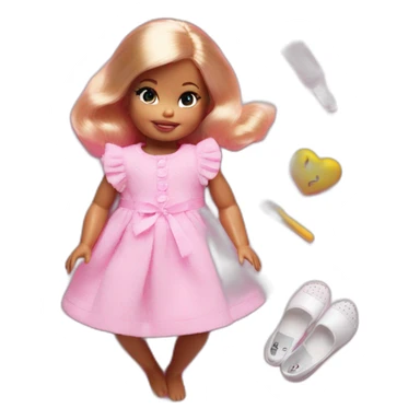 Newborn barbie photo session sticker