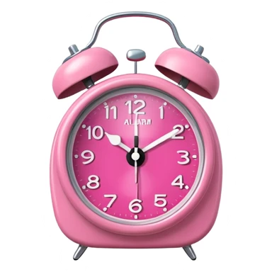pink alarm clock sticker
