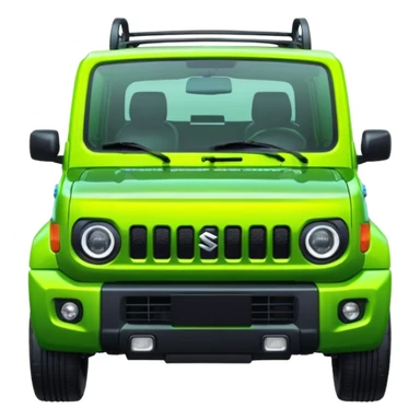 neong green suzuki jimny 2025 frontal angle sticker