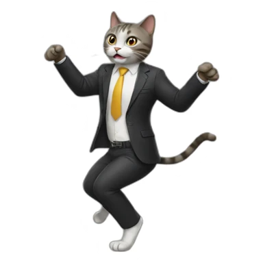 cat dancing to 50 cent sticker