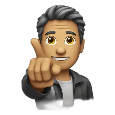 man pointing at you sticker