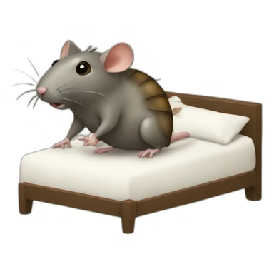 Rat with a bed bug sticker