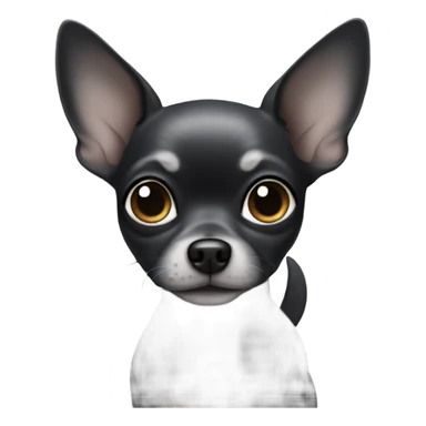 Black chihuahua with grey hair sticker